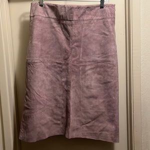 DKNY slate grey leather skirt